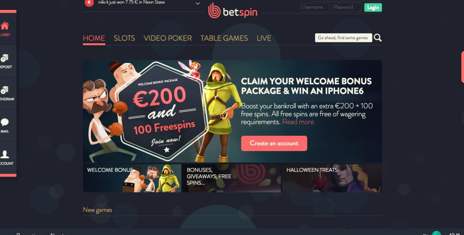 775% Casino match bonus at Buran Casino