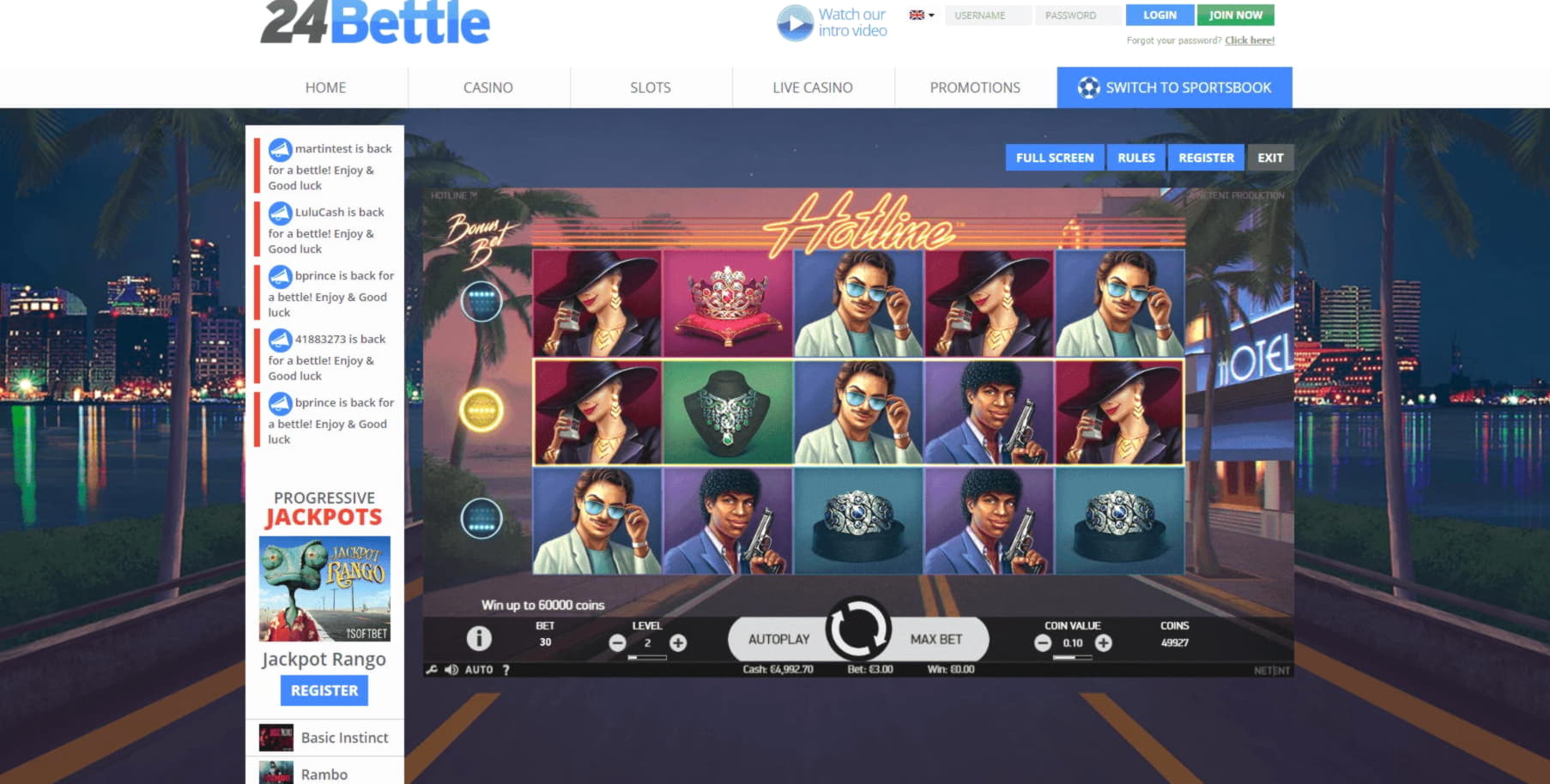 Eur 2300 NO DEPOSIT CASINO BONUS at Reload Bet Casino