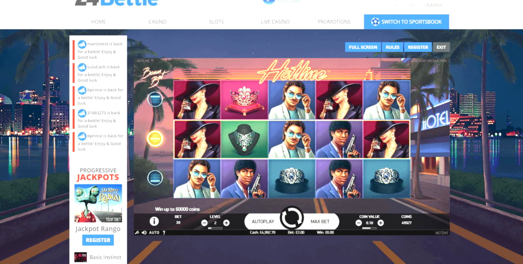545% Match at a Casino at Unique Casino