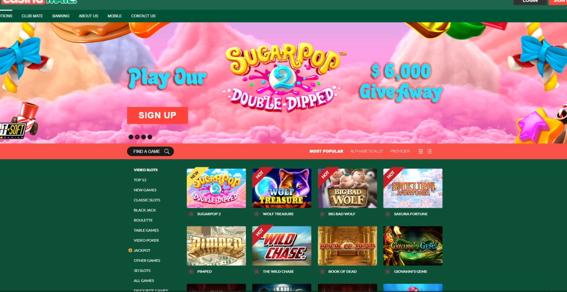 €225 Free Casino Ticket at Mongoose Casino