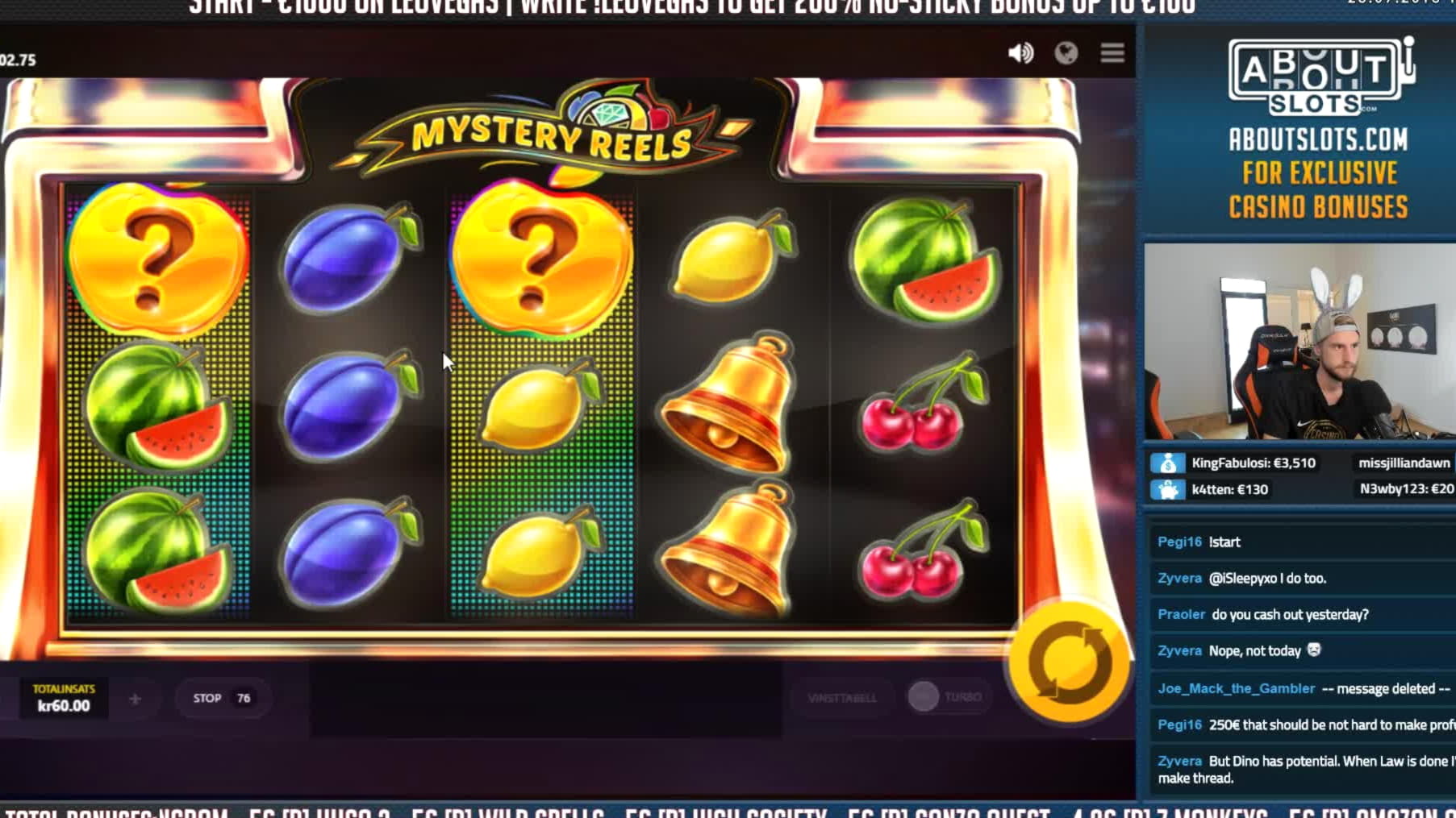 350% Match bonus at Reload Bet Casino
