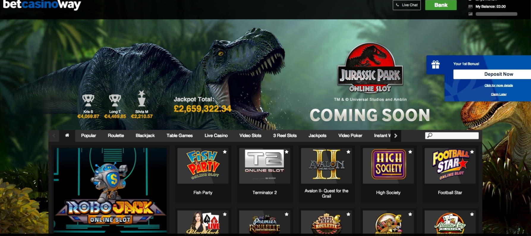 €2315 no deposit bonus code at Platin Casino