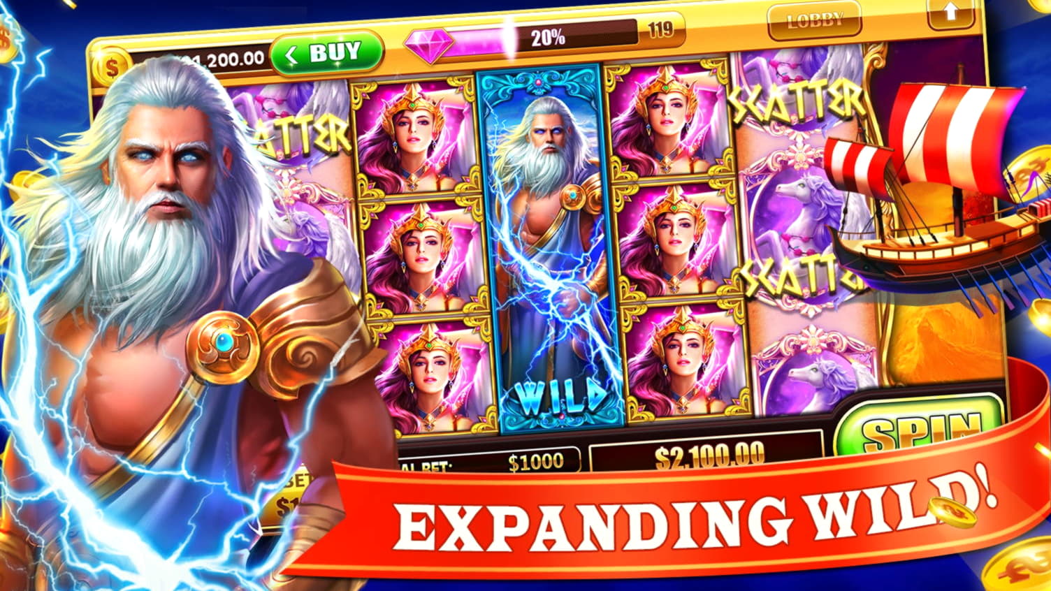 105 Free spins casino at Zodiac Casino