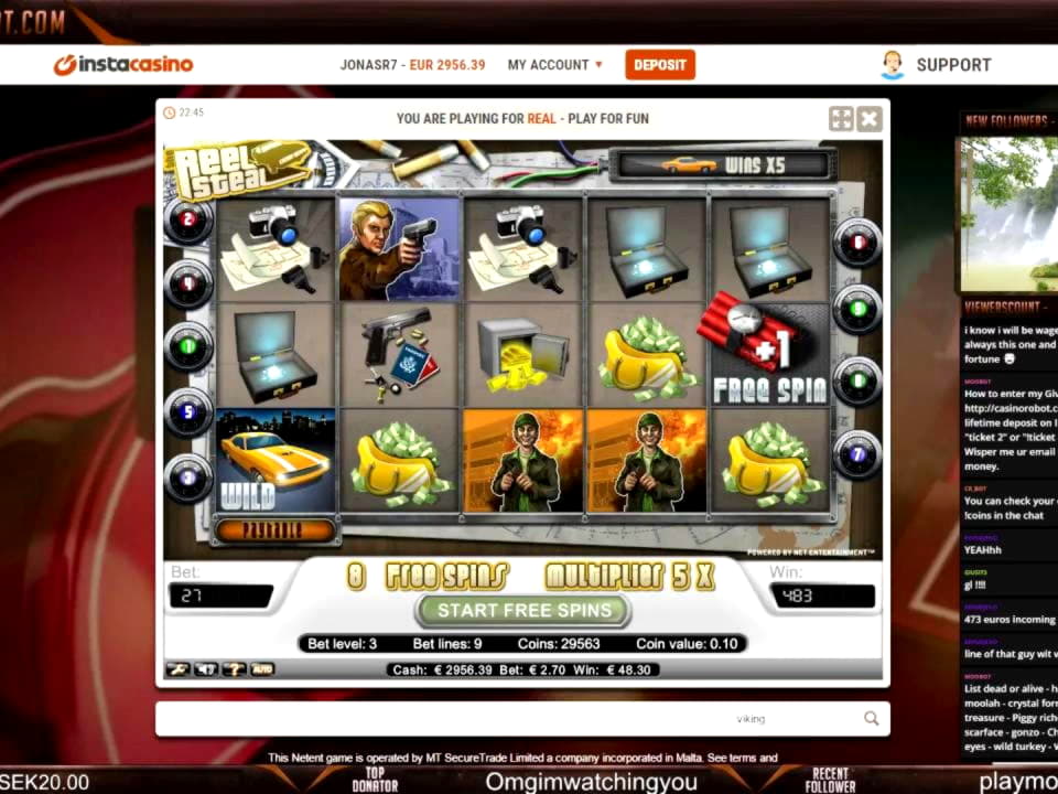 44 Free spins at Spin Palace Casino